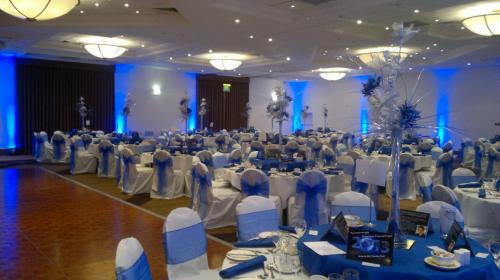 Blue uplighting